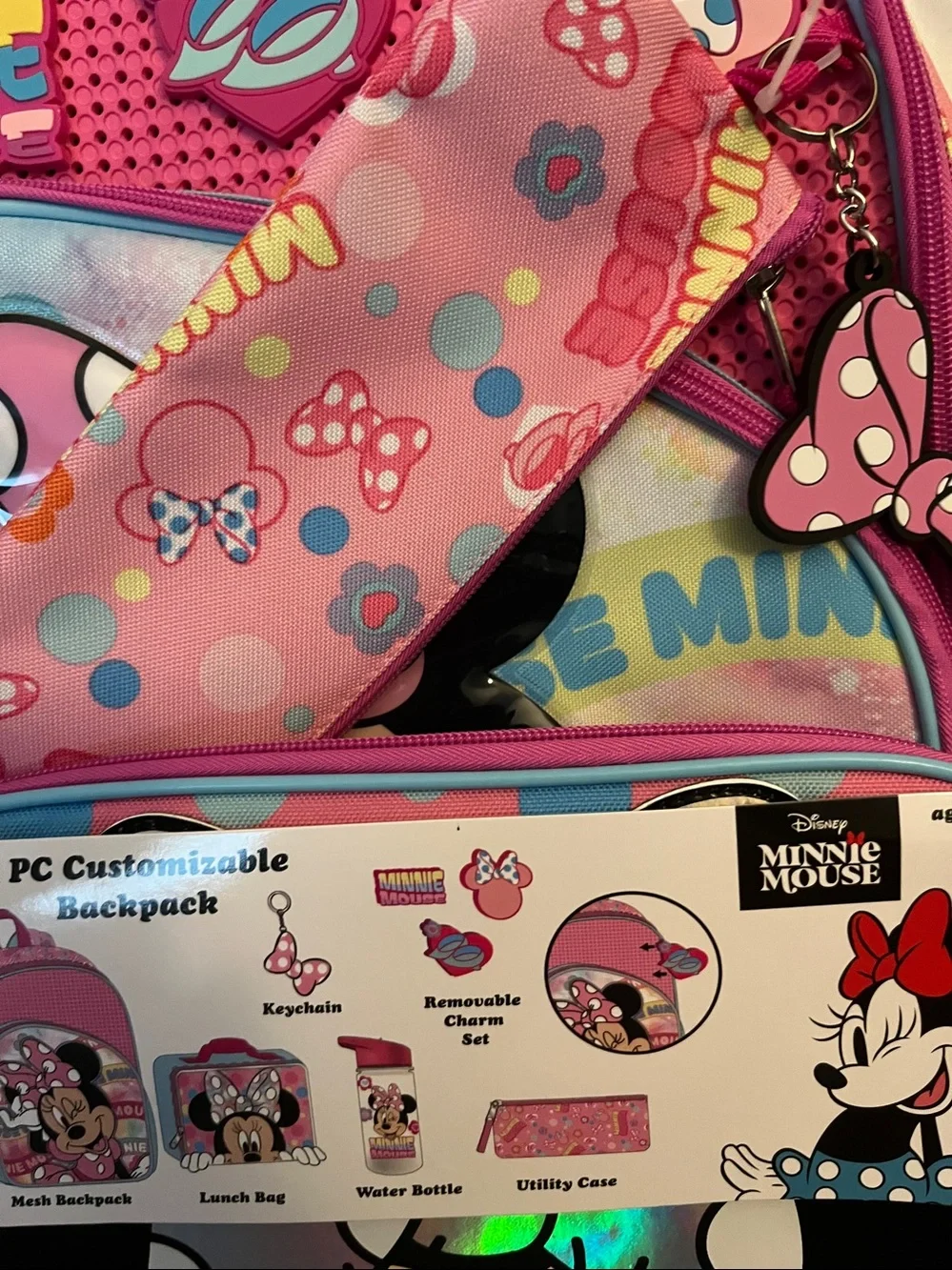 Pink Kids Backpack Set